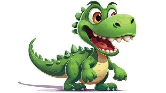 cartoon happy and funny dinosaur  tyrannosaurus