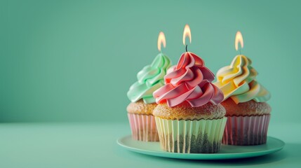 Homemade birthday cupcakes. Sweet Treats and Birthday Joy