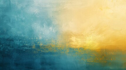A serene sky blue and soft yellow textured background, representing peace and optimism. - obrazy, fototapety, plakaty