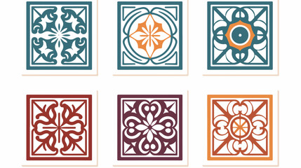 Ceramic tiles icon outline vector. Marble element.