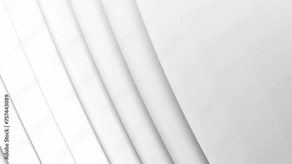 Poster animation of concentric grey shadow lines moving on white background