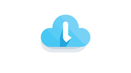 cloud with check mark flat vector icon  ui icon vector