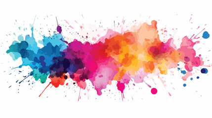 Colorful abstract watercolor texture stain with spl