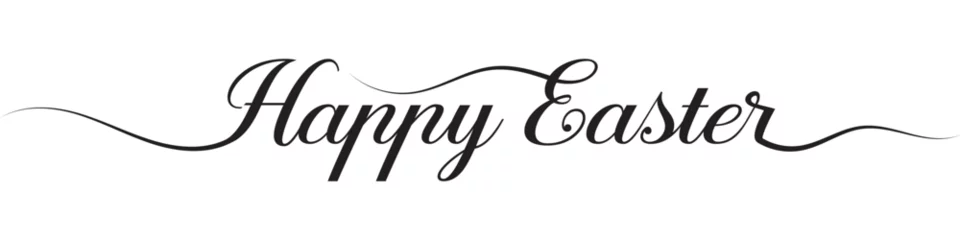 Foto op Plexiglas Happy easter letter calligraphy banner . EPS 10 © Quirk Craft Studio