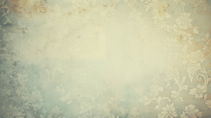 Old-fashioned floral background with ornate flower details