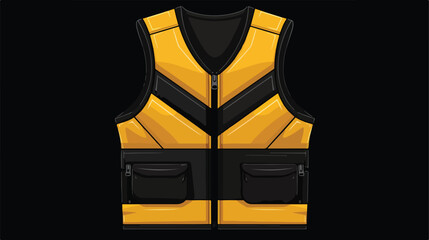 construction worker vest iconvector logo design.  