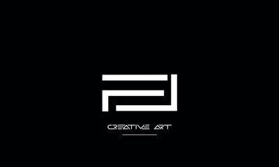FL, LF, F, L abstract letters logo monogram