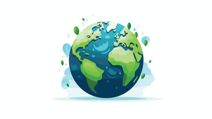 creative Vector planet Earth icon  flat vector