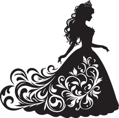 Princess Silhouette vector Illustration