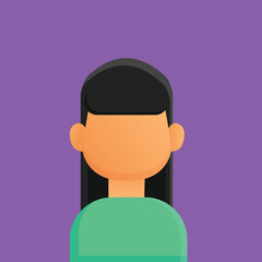 flat design avatar icon 