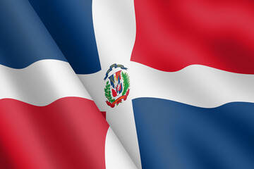 Dominican Republic waving flag illustration