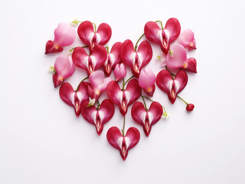 flower heart isolated on transparent background, transparency image, removed background