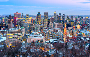 Montreal city skyline in the evening light, Canada - 757452851