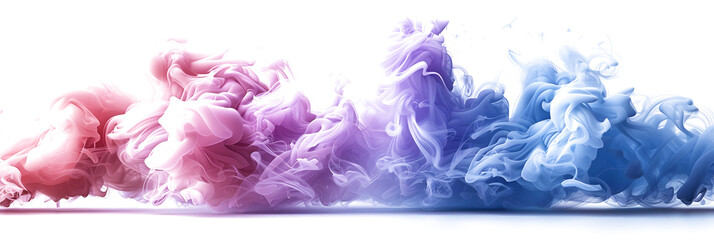 Pastel blue and purple abstract color explosion on transparent background.