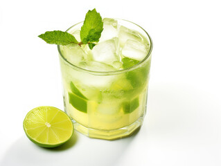 Caipirinha isolated on transparent background, transparency image, removed background