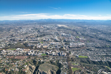 Aerial views of Sorrento Mesa, UTC, and La Jolla San Diego California