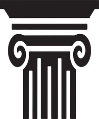 Minimalistic Ionic Column Head Vector