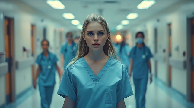 doctor  in hospital corridor