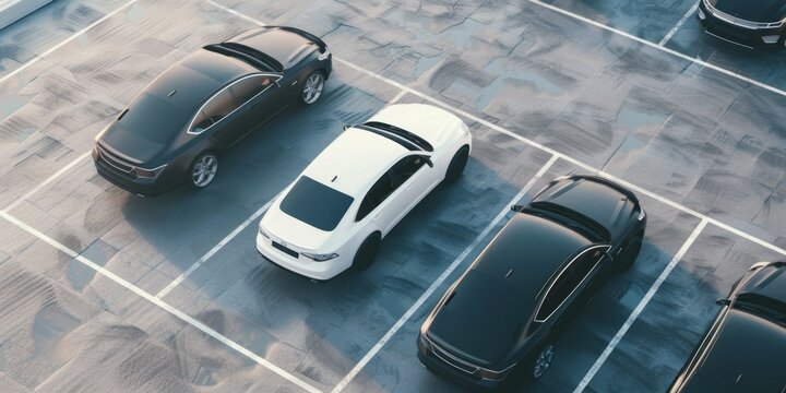 cars in parking lot car sharing Generative AI