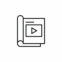 Book Page Video Multimedia icon