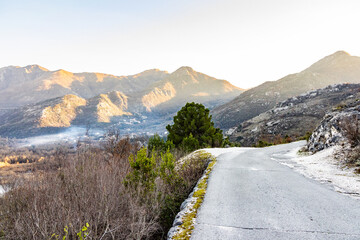 mountain road in the mountains