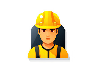 construction worker icon isolated on transparent background, transparency image, removed background