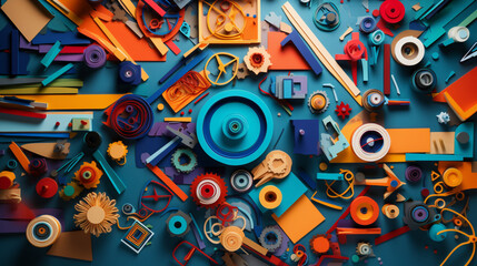 Playful Crafting Abstracts Expressive and Vibrant Creations
