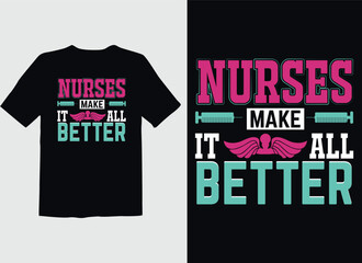 nursing typography t shirt design