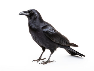 crow isolated on transparent background, transparency image, removed background