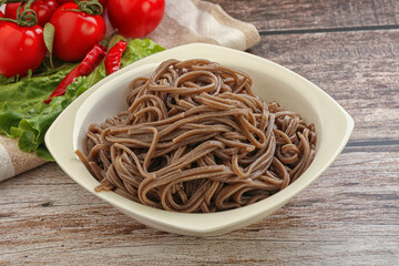 Asian cuisine - soba in the bowl