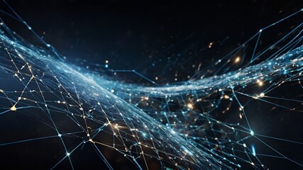 Technology of information, beam of data passing through the universe