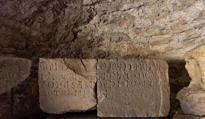 the inscription on the old brick