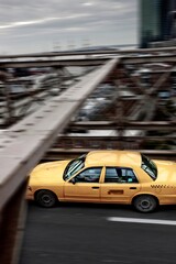 Yellow Cab Standstill: New York Taxis in Traffic Lights, 4K Ultra HD