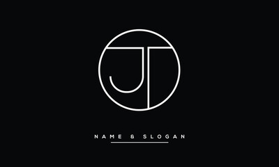 TJ, JT, T, J, Abstract Letters Logo Monogram