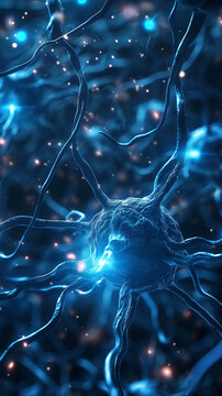 Neuron Cell with Glowing Synapses in Neural Network