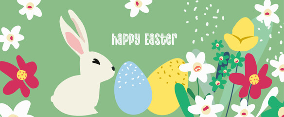 Trendy vector Easter illustration. stock illustration