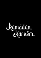 Ramadan Kareem Typography Art