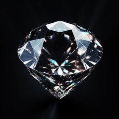 Diamond on a black background