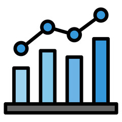 Bar Graph Icon Element For Design