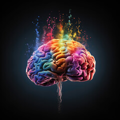 Creative brain artistic imagination concept