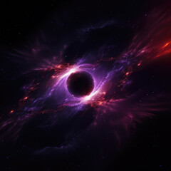 Black hole singularity event horizon outer space concept