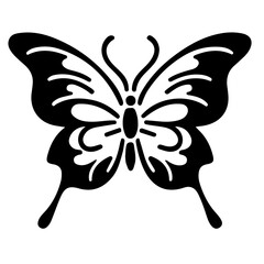 black and white butterfly tattoo