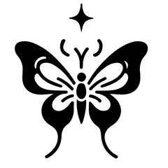 Obraz premium black and white butterfly tattoo