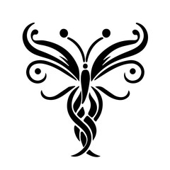 black and white butterfly tattoo