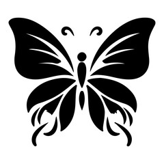 Obraz premium black and white butterfly tattoo