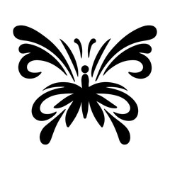 black and white butterfly tattoo