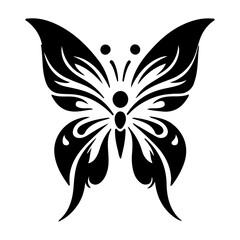 black and white butterfly tattoo