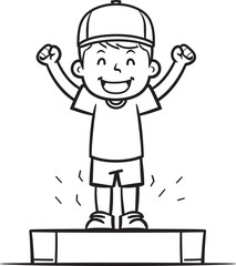 Obraz premium Stage Vector Sonata Black Logos 1st Place Bliss Grandeur Galore Iconic Victory in Stage Vector