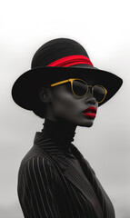 Stylish and fashionable black business woman