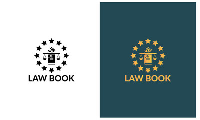 Prestigious emblem symbolizing legal excellence, integrity, and expertise in a distinguished vector illustration logo design.